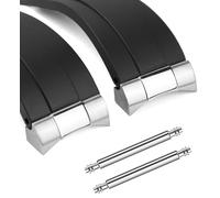 Sight Focus 20mm 21mm 22mm Watch strap Endlinks (Silver, 22mm)