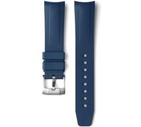 Sight Focus 20mm FKM/Fluoroelastomer Curved End Rubber Watch Band for Tudor Black Bay 58 39mm Ranger 39mm Watch Strap Watchband No Gaps, Navy, 20mm