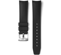 Sight Focus 20mm FKM/Fluoroelastomer Curved End Rubber Watch Band for Tudor Black Bay 58 39mm Ranger 39mm Watch Strap Watchband No Gaps, Black, 20mm