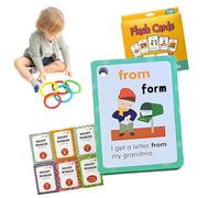 Sight Word Flash Cards, Vocabulary Learning Card Set, High Frequency 220 Word System with Structured Spelling Practice Design, Interactive Education Style, Teaching Accessory for Early Reading Use