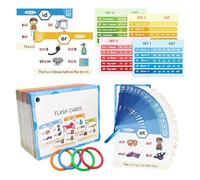 Sight Word Flash Cards - Vocabulary Teaching Set, Phonics Learning Tools, Early Childhood Education Supplies, Preschool Homeschooling Material Toddler Friendly Design | Study Cards For Boys Girls