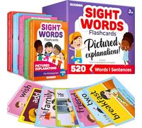Sight Words Flash Cards - Color-Coded Vocabulary Cards | 520 FlashCards with Images Sentences - Based on Dolch Sight Words Lists - Kindergarten Flash Cards for Pre-K to 3rd Grade