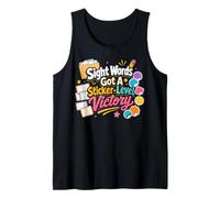 Sight Words Got A Sticker Level Victory Reading Teacher Tank Top