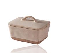 Sightday French Butter Dish with Lid,Ceramic Butter Dish,Decorative Square Butter Container for Your Counter,for Salad Dressing,Jam,Nuts(Cheese/450ML)