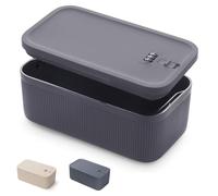 Sightday Lockable Storage Box,Medicine Storage Box,Cell Phone Lock Box,Fridge Lock Box,Combination Lock Box For Kitchen/Home/School/Fridge/Office/Personal/Travel(Grey/23.9 * 13.1 * 9.6CM)