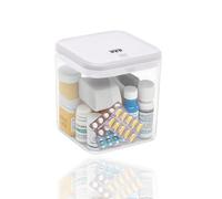 Sightday Lockable Storage Box,Medicine Storage Box Transparent And Visible,Cell Phone Lock Box,Combination Lock Box For Kitchen/Home/School/Fridge/Office/Personal/Travel(White/14.1 * 14.1 * 16CM)