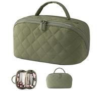 Sightday Travel Makeup Bag with Compartments,Make Up Bags for Women,Portable Makeup Organiser with Clear Divider and Brush Compartment,for Young Lady,Ladies,Travel,Going Out(Green)