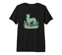 Sighthound Dog Elegant Blossom Meadow Art Premium T-Shirt