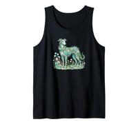 Sighthound Dog Elegant Blossom Meadow Art Tank Top