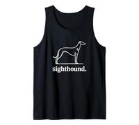 Sighthound Line Art Greyhound Whippet Galgo Dog Gift Tank Top