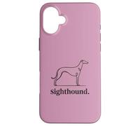 Sighthound Minimalist One Line Art Greyhound Dog Lover Case for iPhone 16 Plus