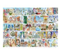 Sights & Sounds of Europe 1000 Piece Jigsaw Puzzle | Val Goldfinch Jigsaw Puzzle | Sustainable Puzzle for Adults | Premium 100% Recycled Board | Great Gift for Adults | Gibsons Games