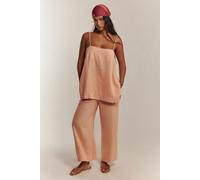 Sightseer Linen Co-Ord by free-est at Free People in Honeyed Apricot, Size: Medium - female