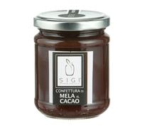 SIGI Azienda Agricola APPLE and COCOA Jam | Free of Food Dyes, Preservatives and Additives | 100% Artisanal and Natural | Handmade and Made in Italy | Jar 220gr.