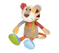 SIGIKID 42852 Soft Toy Tiger Patchwork Sweety Cuddly Toy for Playing and Cudding, Made of Soft Material Mix for Babies and Children, Boys and Girls from 0 Months to 8 Years, Multicoloured, Tiger 30 cm
