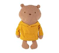 Sigikid - 52903 Cuddly Toy Beaver Bear Mister O'Lui Yellow Hoodie, 34 cm