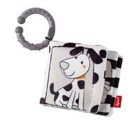 sigikid Dotson Kids Cloth Book Toy with Black and White Contrast Hanging Mirror Squeaky Film Gift for Baby from Birth