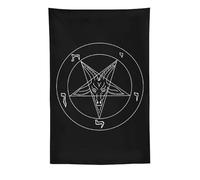 Sigil of Baphomet Wall Tapestry Aesthetic Decorations Hanging Art Vintage Poster Blanket for Bedroom Living Room