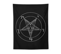 Sigil of Baphomet Wall Tapestry Aesthetic Decorations Hanging Art Vintage Poster Blanket for Bedroom Living Room