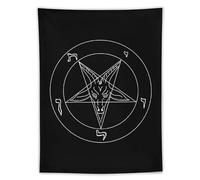 Sigil of Baphomet Wall Tapestry Aesthetic Decorations Hanging Art Vintage Poster Blanket for Bedroom Living Room
