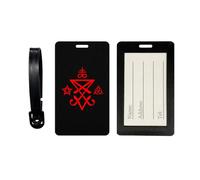 Sigil of Lucifer Luggage Tag - Gothic Travel ID Tag for Suitcase Goth Symbol