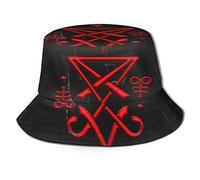 Sigil of Lucifer Satanic Unisex Bucket Hat Soft Sun Caps Breathable Boonie Hat for Beach Teens Festival