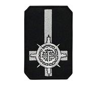 SigitasTrading Black Metal Ba Patch Badge Embroidered Iron On Applique Souvenir Accessory