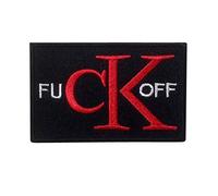 SigitasTrading CK Joke Iron On Patch Black Medium Polyester Rectangle 1 Piece