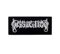 SigitasTrading Iron-On Heavy Metal Decorative Rectangular Black Patch