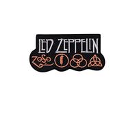 SigitasTrading Iron On Patch Zoso Led Zeppelin Patch Badge Embroidered Iron On Applique Souvenir Accessory