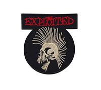 SigitasTrading Punk Patch, 1 Piece, 3 inches x 3 inches, Black, Iron-On, Embroidery Thread, Music Theme