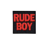 SigitasTrading Rude Boy Biker Patch Badge Embroidered Iron-on Applique Souvenir Accessory