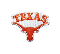 SigitasTrading Texas Longhorn Orange Western Animal Patch - 1pc Iron-on Embroidery Thread Applique for Jacket, Hat, T-Shirt, Denim Jean, Bag, Skirt, Gift