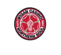 SigitasTrading Wigan Casino Northern Soul 1973-1981 Patch Badge Embroidered Iron On Applique Souvenir Accessory