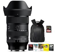 Sigma 17-40mm F1.8 DC Art, Lens for Sony E, Full-Frame Format, Wide Angle Zoom Lens with 64GB Extreme SDXC Memory Card, Corel OEM Photo Video Art Software Kit, and Digital Camera Backpack - Bundle Set