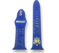 Sigma 1922 Gamma Rho Soft Silicone Strap Compatible for Apple Watch Series 7 6 5 4 3 2 1 SE Paraphernalia Sorority Gifts Sport Band Compatible with Apple Watch Bands 38mm 40mm 41mm (Blue)
