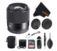 Sigma 30mm f1.4 Contemporary DC DN Lens for Sony E with Sunshine Photo Advanced Bundle - 4 Years USA Manufacturer Warranty