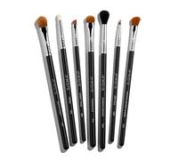 Sigma 7-Pieces Basic Eye Brush Set | SigmaTech Synthetic Fibers With Waterproof Handles For Liquid, Cream and Powder Application Plus Durable SigmaAlloy Ferrules