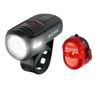 Sigma Aura 45 Lux Fahrrad-Frontlampe USB Set With Nugget II Rear Light Stvzo
