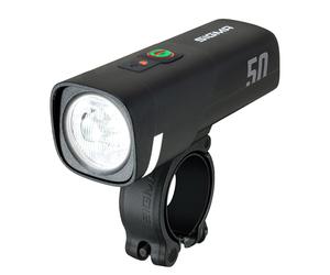 SIGMA Aura 50 LED Bicycle Light with 50 LUX and USB-C | StVZO Approved Front Light with 2 Light Modes & Automatic Light Adjustment | Long Battery Life, Black