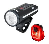 SIGMA Aura 70 + Hiro 10 | StVZO compliant LED bicycle lighting set | USB-C | Includes auto mode with brightness sensor and memory function at the front, rear light with visibility up to 500 m