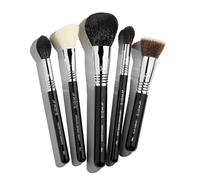 Sigma Beauty Makeup Brush Set - Set of 5 Classic Makeup Brushes for Full Face, Professional Makeup Brushes for Foundation, Concealer, Blush/Powder, Contour, and Highlight (5 pcs)