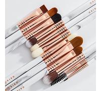 Sigma Beauty x BeautyyBird The Dream Eye Brush Set - Includes 12 Different Eye Brushes with Beauty Bag - Marble & Rose Gold Eyeshadow Brush Set for Versatile Eyeshadow - vegan, synthetic