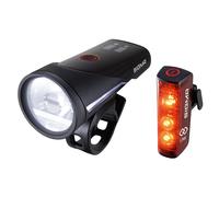 SIGMA SPORT - Aura 100 / Blaze LINK Set | Front and rear bicycle lights | Battery-operated, StVZO approved bicycle front light and rear light with