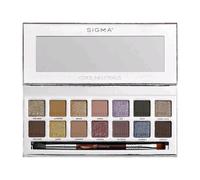 SIGMA Cool Neutrals Eyeshadow Palette. 14 Colours. Dual Ended Brush. Free P&P