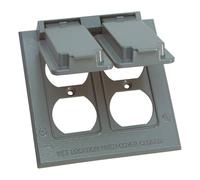Sigma Electric 14345 2-Gang Duplex Cover, Grey