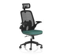 Sigma Executive Mesh Chair With Folding Arms Seat Quest Kelp