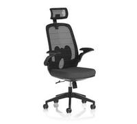 Sigma Executive Mesh Chair With Folding Arms Seat Quest Mussel