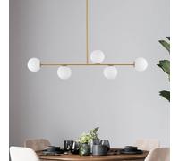 SIGMA Gama ceiling light, 5-bulb, gold
