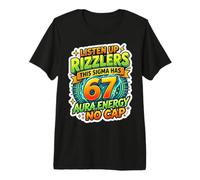 Sigma Has 67 Aura Number 67th Aura Farming Ice Cream Drip Premium T-Shirt